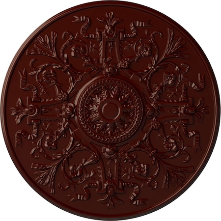 Ekena Millwork Versailles Ceiling Medallion (Fits Canopies up to 3 1/4"), 33"OD x 1 3/4"P, Brushed Mahogany CM33VEBMF